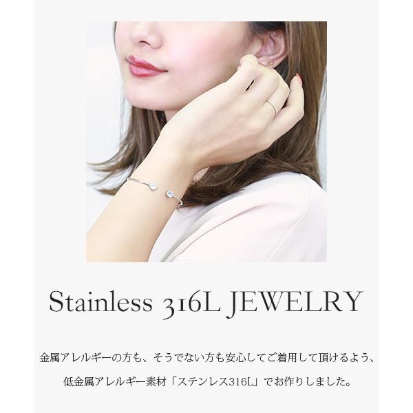 [30%OFFクーポン利用で￥3,850]ブレスレット 金属アレルギー対応 バングル 誕生日 プレゼント ステンレス316L バングル キュービック |  | 04
