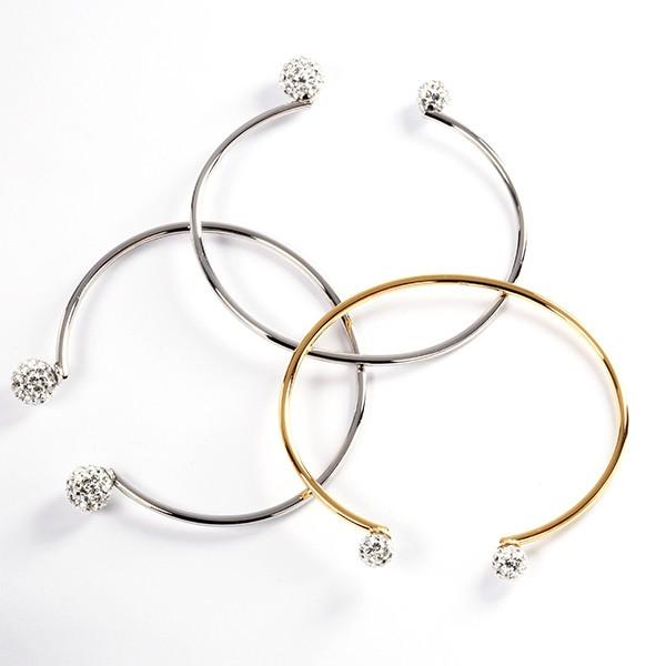 [20%OFFクーポン利用で￥4,840]ブレスレット 金属アレルギー対応 バングル 誕生日 プレゼント ステンレス316L バングル クリスタルボール |  | 13