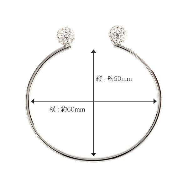 [20%OFFクーポン利用で￥4,840]ブレスレット 金属アレルギー対応 バングル 誕生日 プレゼント ステンレス316L バングル クリスタルボール |  | 17