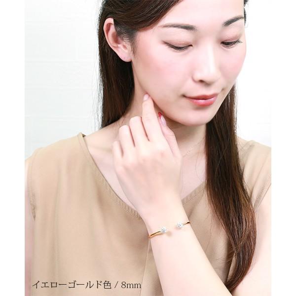 [20%OFFクーポン利用で￥4,840]ブレスレット 金属アレルギー対応 バングル 誕生日 プレゼント ステンレス316L バングル クリスタルボール |  | 04