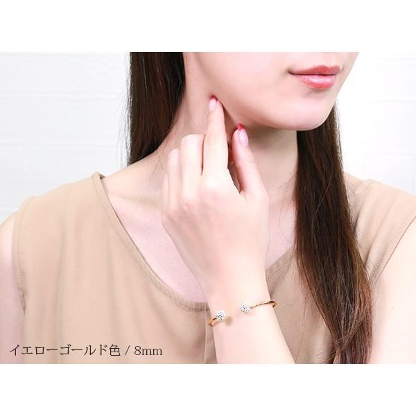 [20%OFFクーポン利用で￥4,840]ブレスレット 金属アレルギー対応 バングル 誕生日 プレゼント ステンレス316L バングル クリスタルボール |  | 09