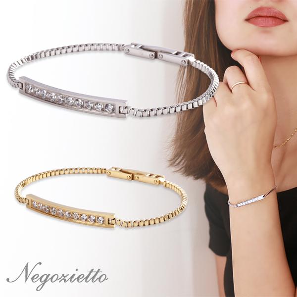 [20%OFFクーポン利用で￥5,720]ブレスレット 金属アレルギー対応 テニスブレス 誕生日 プレゼント ステンレス316L ブレス 17.5cm キュービック | 