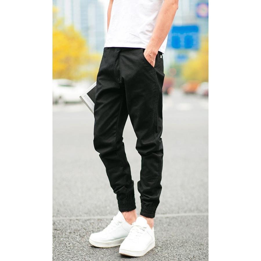チノパン メンズ スリム ジョガーパンツ 細身 スキニー パンツ