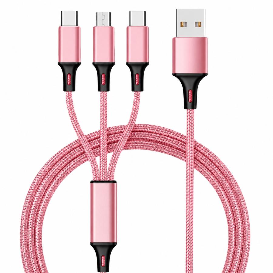 iPhone 充電ケーブル 3in1 タイプc type-c Android マイクロ Micro USB