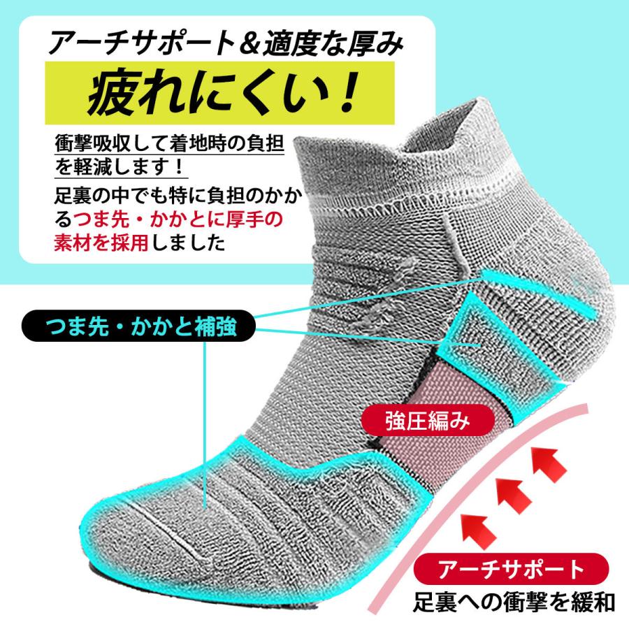スポーツソックス メンズ 3足 靴下 ソックス ショート 厚手 3足組