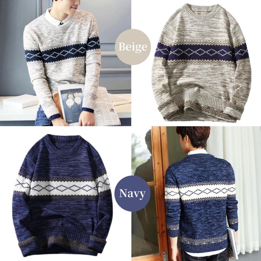 ゴルフウェア メンズ ゴルフ ニットセーター おしゃれ ニット 秋冬