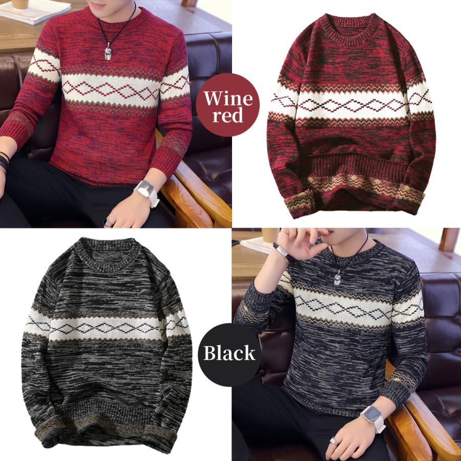 ゴルフウェア メンズ ゴルフ ニットセーター おしゃれ ニット 秋冬