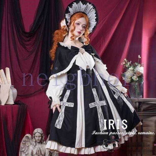 ロリータ ゴスロリ レディースワンピース 春秋着 クラシカル 姫様 ワンピース 日系女子中高生 ゴシック Neighbor ロリータ風ワンピ レディース 可愛い Nebor 2229jdlys