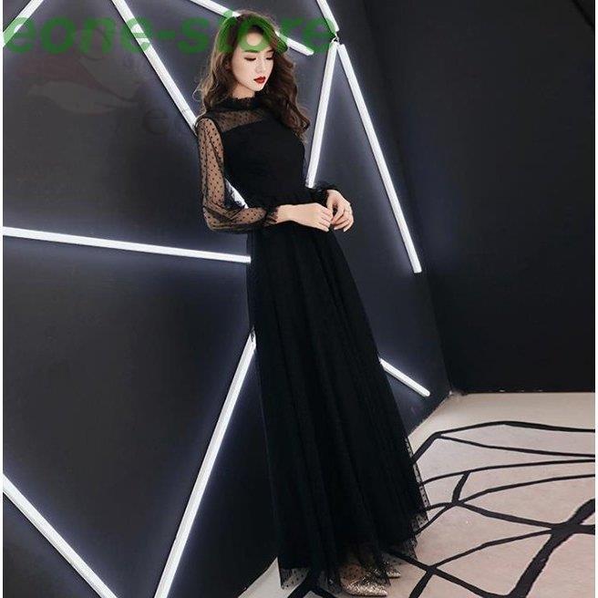 正規代理店商品 黒ロングドレス ハイネック お呼ばれ ドレス パーティードレス 着痩せ 成人式 演奏会 卒業式 代 30代 結婚式 ワンピース 二次会 同窓会 セール 注文割引 Www Ebminmobiliariard Com