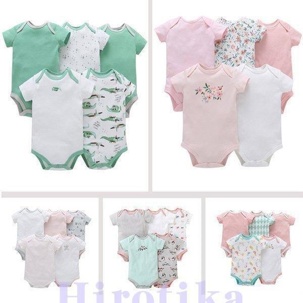 5枚セット ベビー ロンパース 肌着 カバーオール 新生児服 女の子 男の子 半袖 着ぐるみ 出産祝い 退院 赤ちゃん服 衣装 可愛い 全国宅配無料