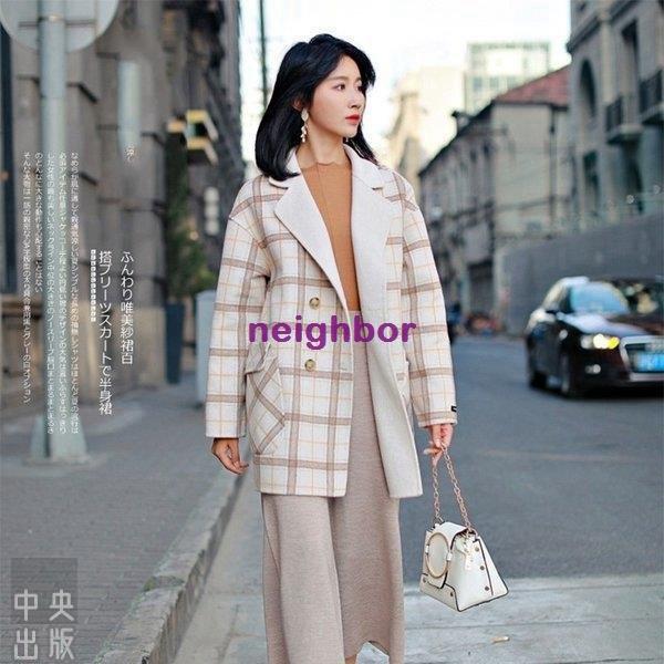 値頃 30代 コートチェック 中長セクション レディース 19秋冬 40代 通勤 Ol チェスターコートダブルフェイスコート 中長セクション アウター チェスターコートチェックウール レディースファッション ヘプバーン 秋と冬 コート アウター