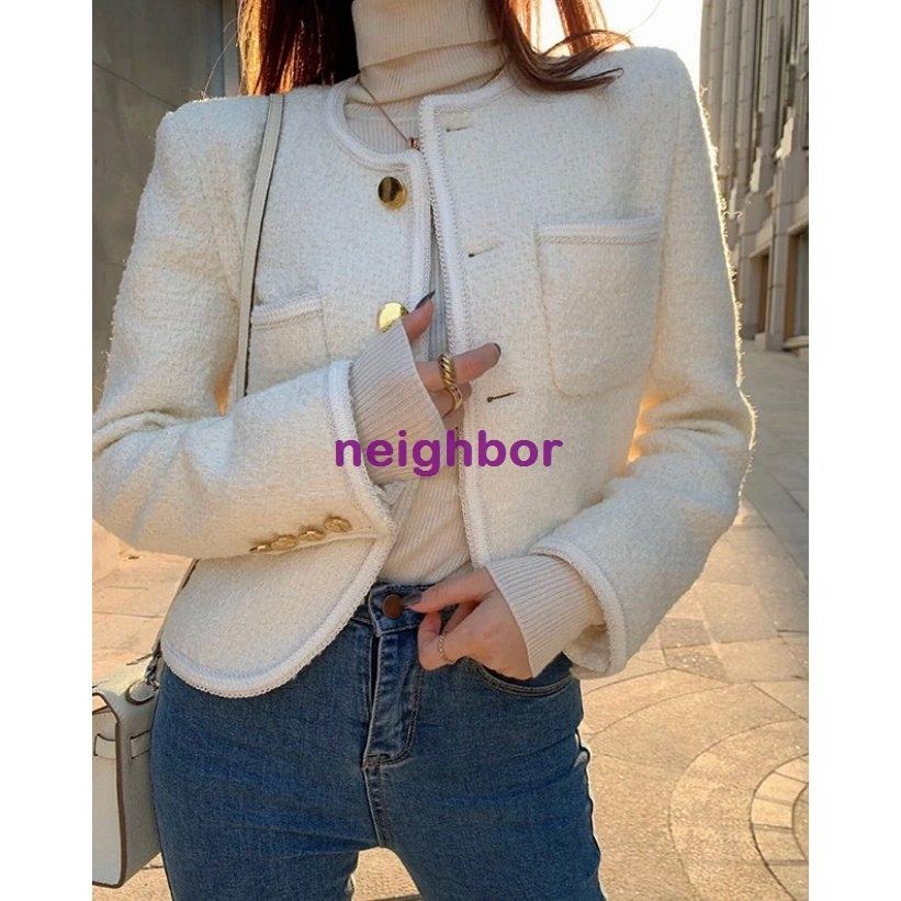 公式 店 レディース ファッション 秋 冬 春 ツイード ジャケット 長袖 ショート丈 ホワイトブラック かっこいい シャープ フェミニン 通勤 通学 お出かけ 公式商品 Starmix Com Sa