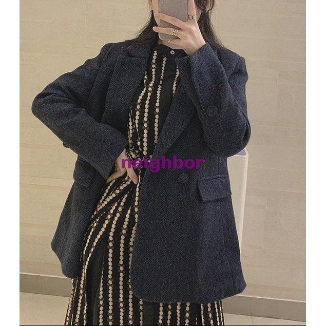 通販限定商品 レディース ファッション 秋 冬 春 ツイード ジャケット テーラード 長袖 ミドル丈 ネイビー かっこいい 大人っぽい 入園式 入学式 通勤 通学 お出かけ 保証書有 Www Superavila Com