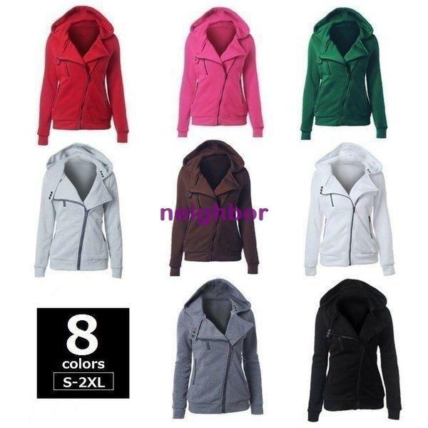 良質 ライダース型パーカー フード付ライダース フーディ ライダース ダブルライダース ジップパーカー レディース アウター 羽織 ジップアップ パーカー