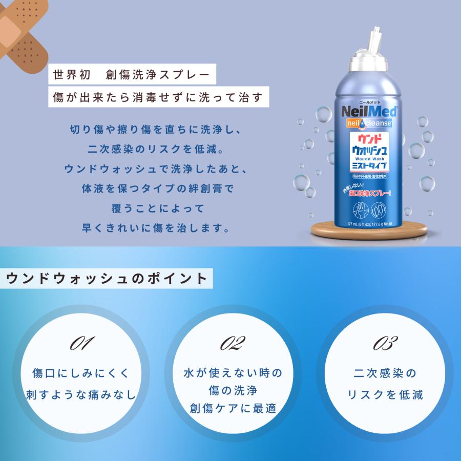 メーカー公式 ウンドウォッシュ ミストタイプ (1本177ml) 傷口洗浄