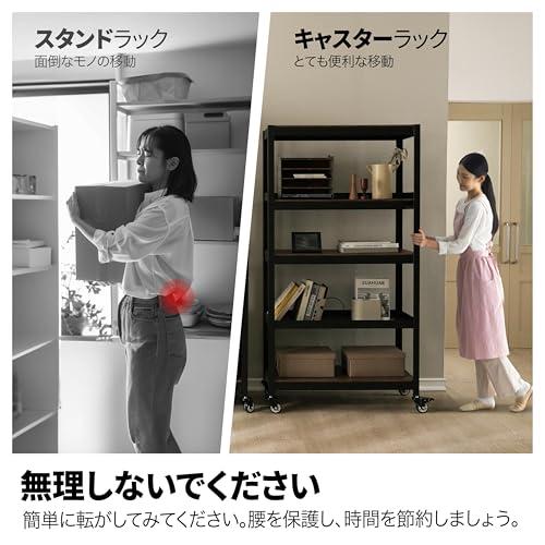 HOMEDANT House 組立簡単 ラミネート スチールラック キッチン 5段 幅 