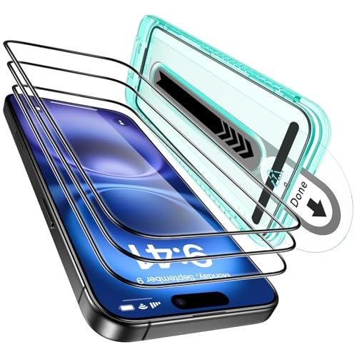 ESR iPhone 16 ガラスフィルム iPhone 15 ガラスフィルム 3パック スクリーン いphone16 保護フィルム 強化ガラス の商品画像