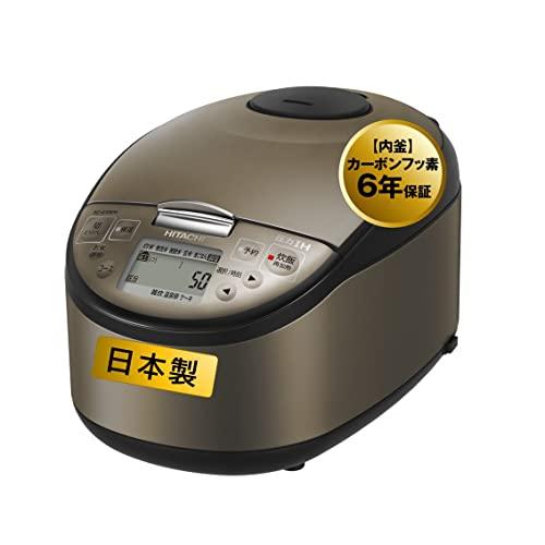日立 炊飯器 5.5合 圧力IH RZ-G10EM T ブラウンメタリック 圧力炊き 黒 