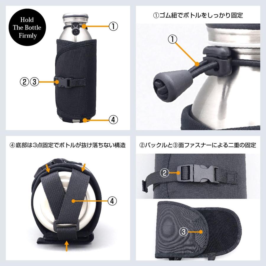 NEXARY ボトルホルダー リュック ショルダーベルト サイズ調節