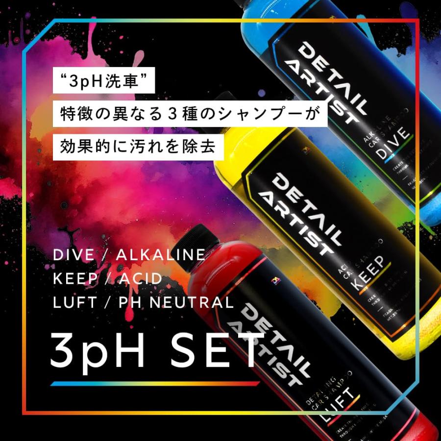 OVERcoat アルカリ性、酸性、中性の3pH洗車セット 各500ml - メルカリ
