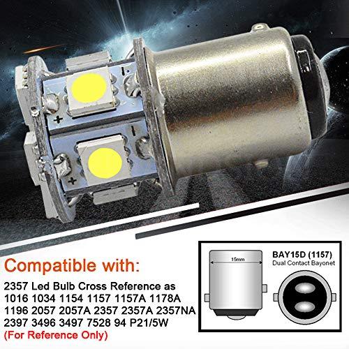Ruiandsion 10PCS 1157 BAY15D P21/5W AC/DC 6-30V 6V 12V 24V Lampadine LED Luce Rossa per Luci di Retromarcia,Luci di Riserva,Luci di Freno, Luci di Posizione Posteriori,Lampadine per Interni Camper RV