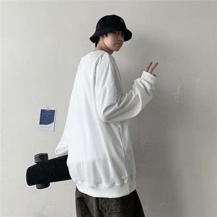 メンズ 重ね着風トレーナー ドロップショルダー S02549 plusnao トレーナー メンズ 男性用 トップス 長袖 クルーネック