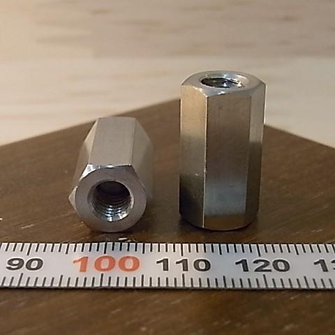 ステンレス 異径 高ナット M6 x UNC1/4-20山 長さ20mm ミリ ステンレス 異径 高ナット M6 x UNC1/4-20山 長さ20mm ミリ