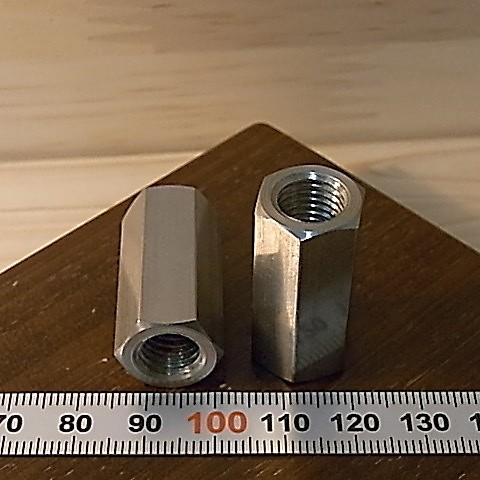 ステンレス 異径 高ナット M10-P1.25 x M10-P1.5 長さ30mm 2個入