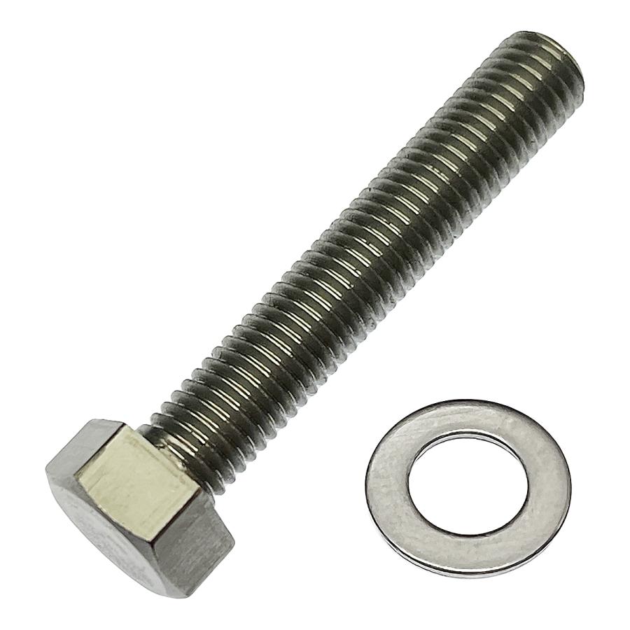 M9 六角 ボルト M9-P1.25 x 長さ50mm ワッシャー付 ステンレス M9 六角 ボルト M9-P1.25 x 長さ50mm ワッシャー付 ステンレス
