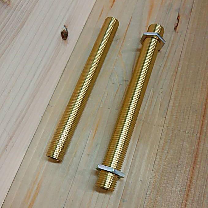 真鍮 中空パイプボルト M10-P1.0 × 長さ100mm 生地 1個入 : ネジ