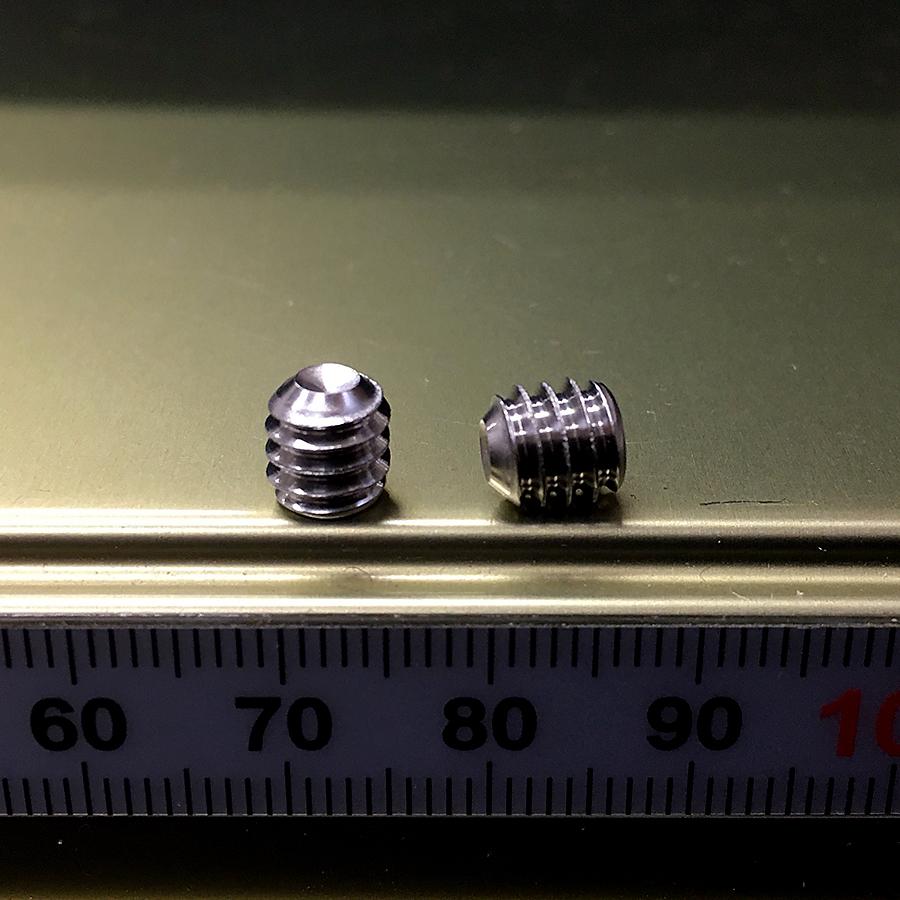 ホーローセット クボミ先 UNC 1/4-20山 × 長さ 1/4インチ 2個入