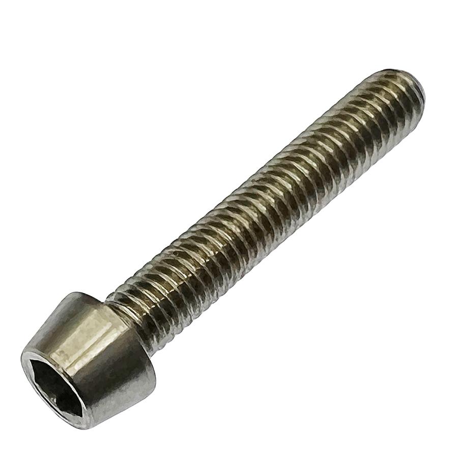 6-4チタン テーパー キャップ ボルト M6x長さ35mm 1本入 軽量化パーツ