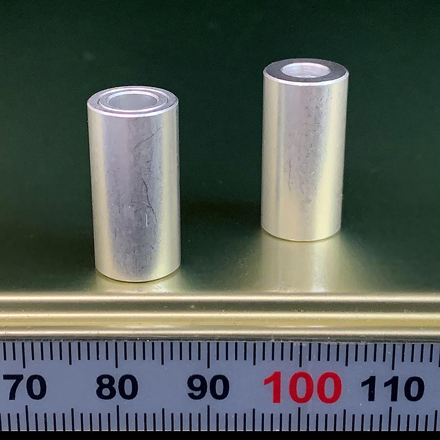 アルミ スペーサー M5 用 内径5.2mm 外径10mm 長さ20mm 2個入 バイク用