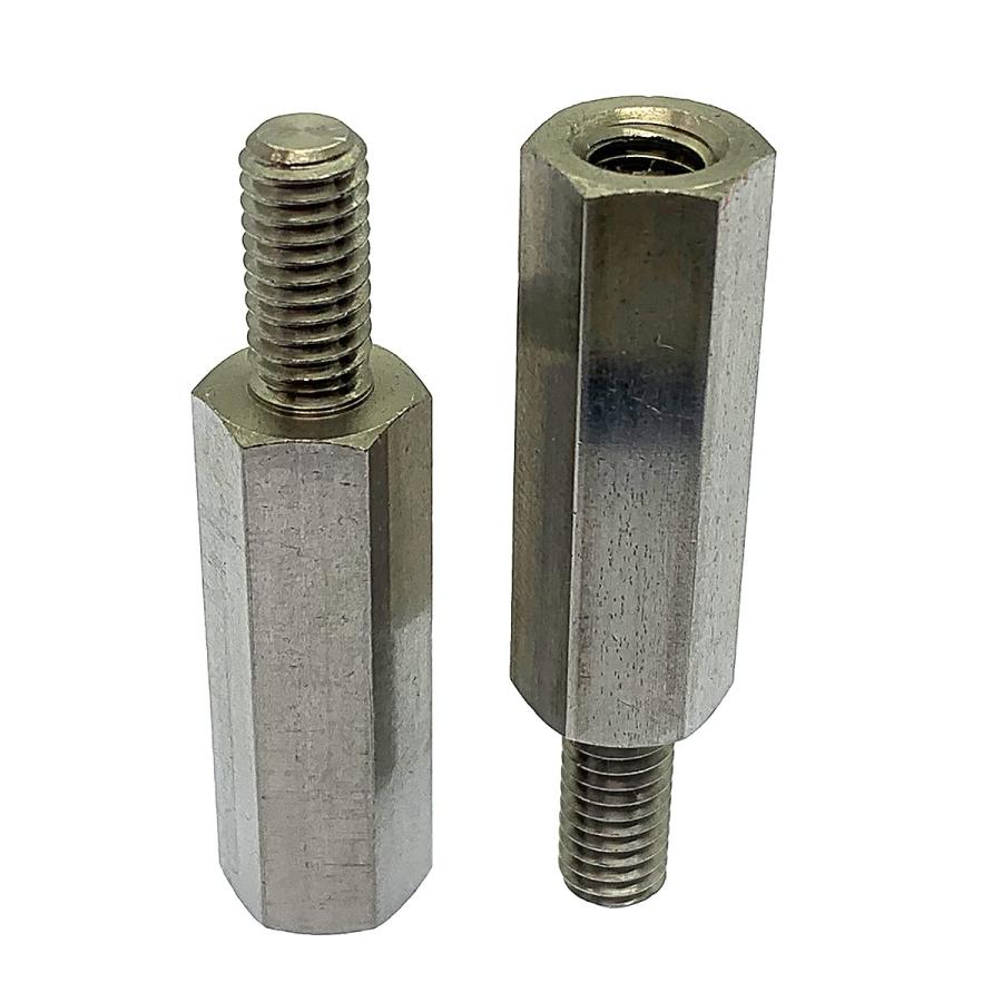 ステンレス 六角 つなぎ スペーサー オネジ-メネジ 2個入 M6-ピッチ1.0