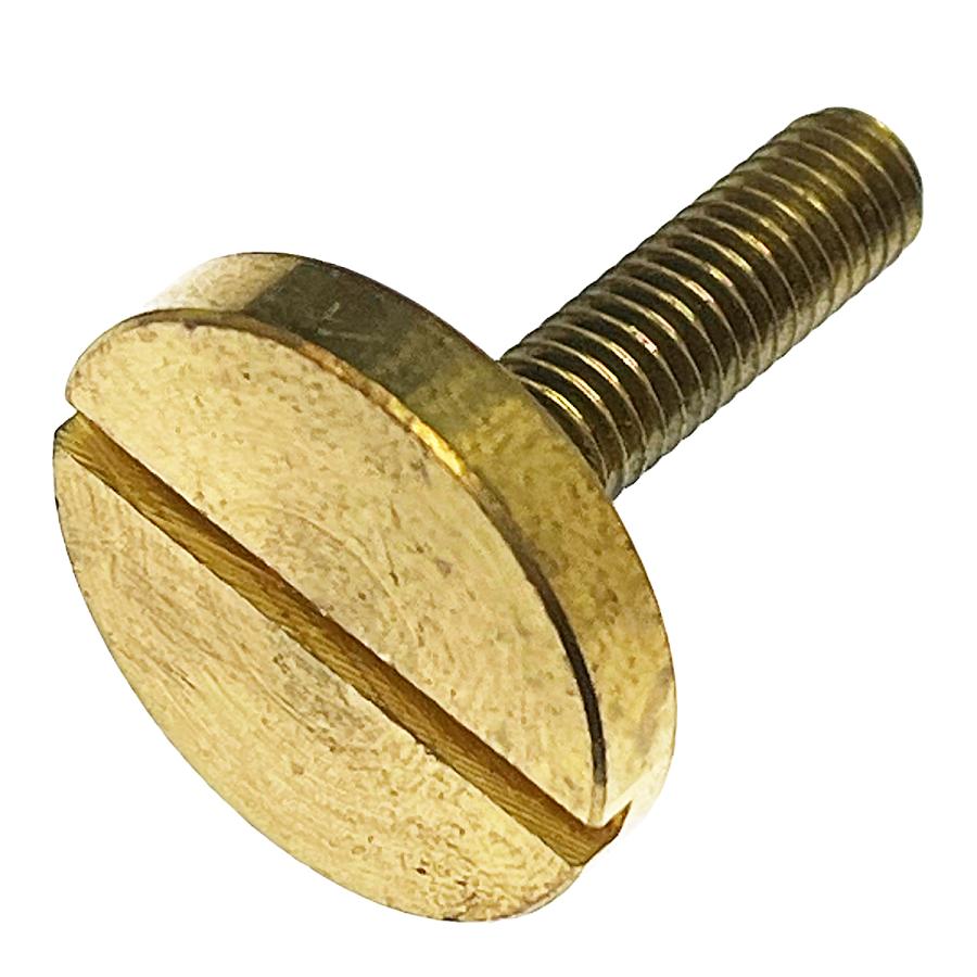 真鍮 生地 化粧 マイナス ネジ 1個入 M6 ピッチ1.0mm [並目] 頭径22mm