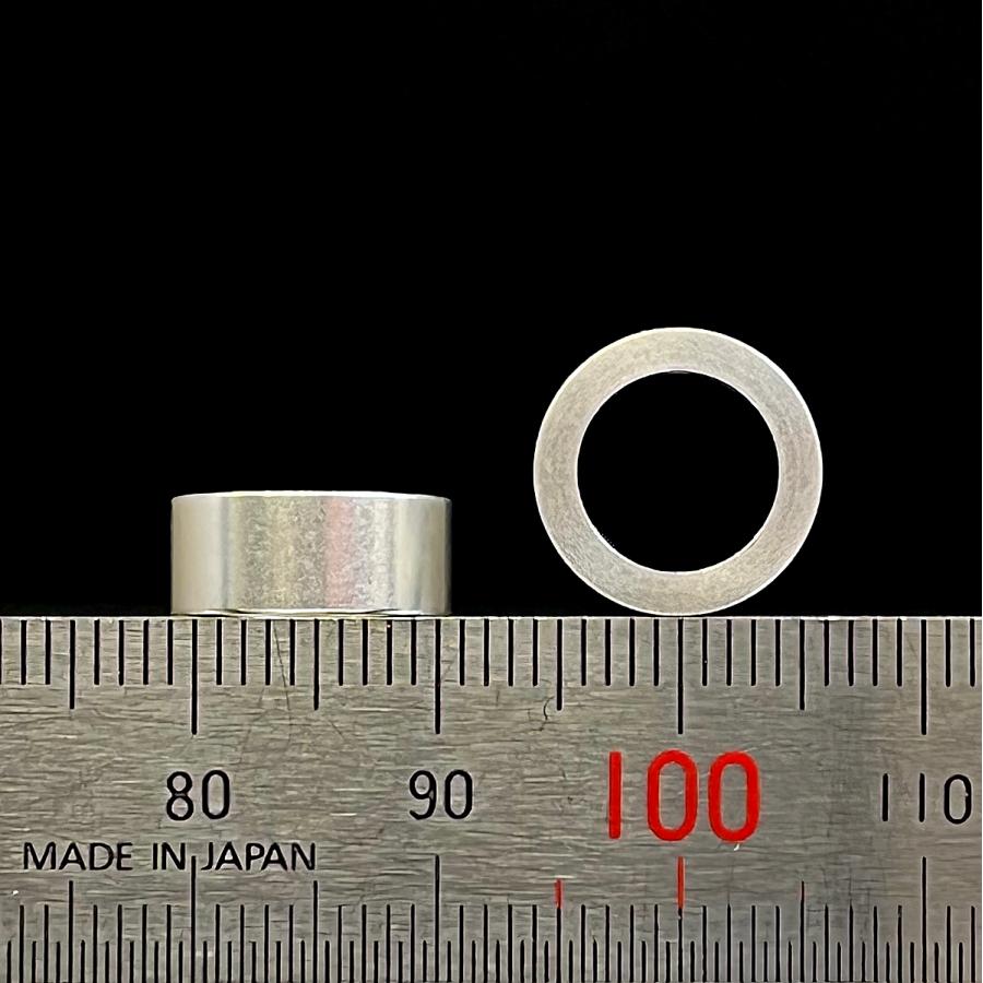 アルミ スペーサー M8 用 内径8.2mm 外径12mm 長さ5mm 2個入 バイク用