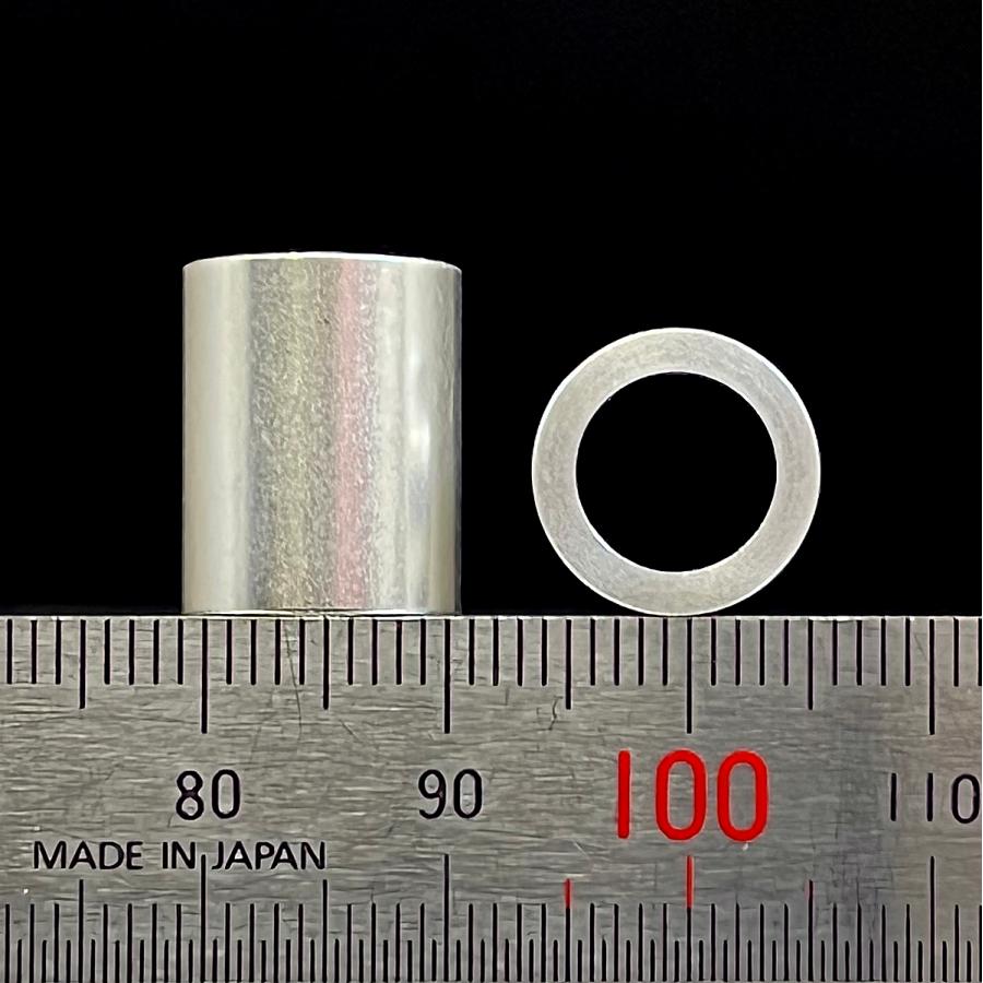 アルミ スペーサー M8 用 内径8.2mm 外径12mm 長さ15mm 2個入 バイク用