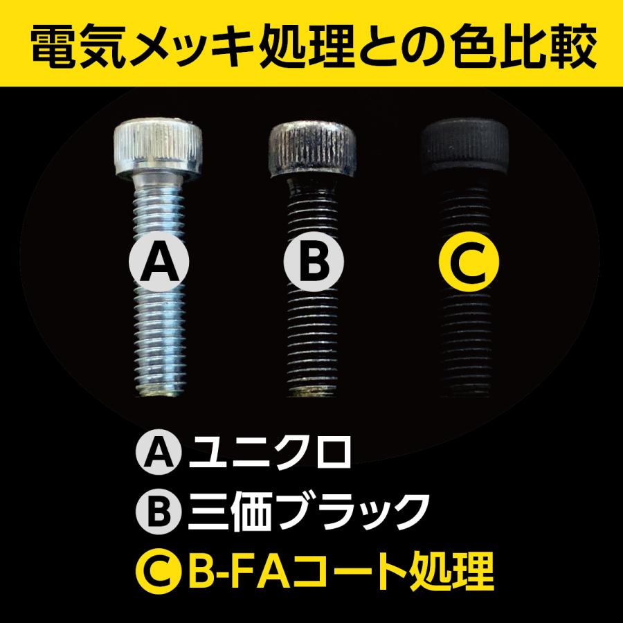 バイク用 鉄 SCM435／FA特殊防錆コート 六角穴付 高強度 キャップ