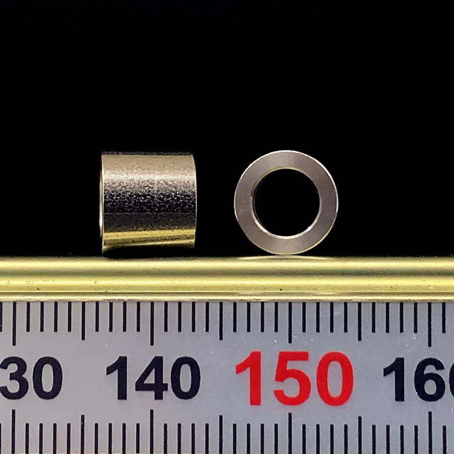 ステンレスカラー内径19ｍｍ×外径35ｍｍ×長さ10ｍｍ×2ケ,厚さ5ｍｍ×2ケ スペーサー ステンレス M5 用 内径5.2mm 外径8mm 長さ7mm 2個入
