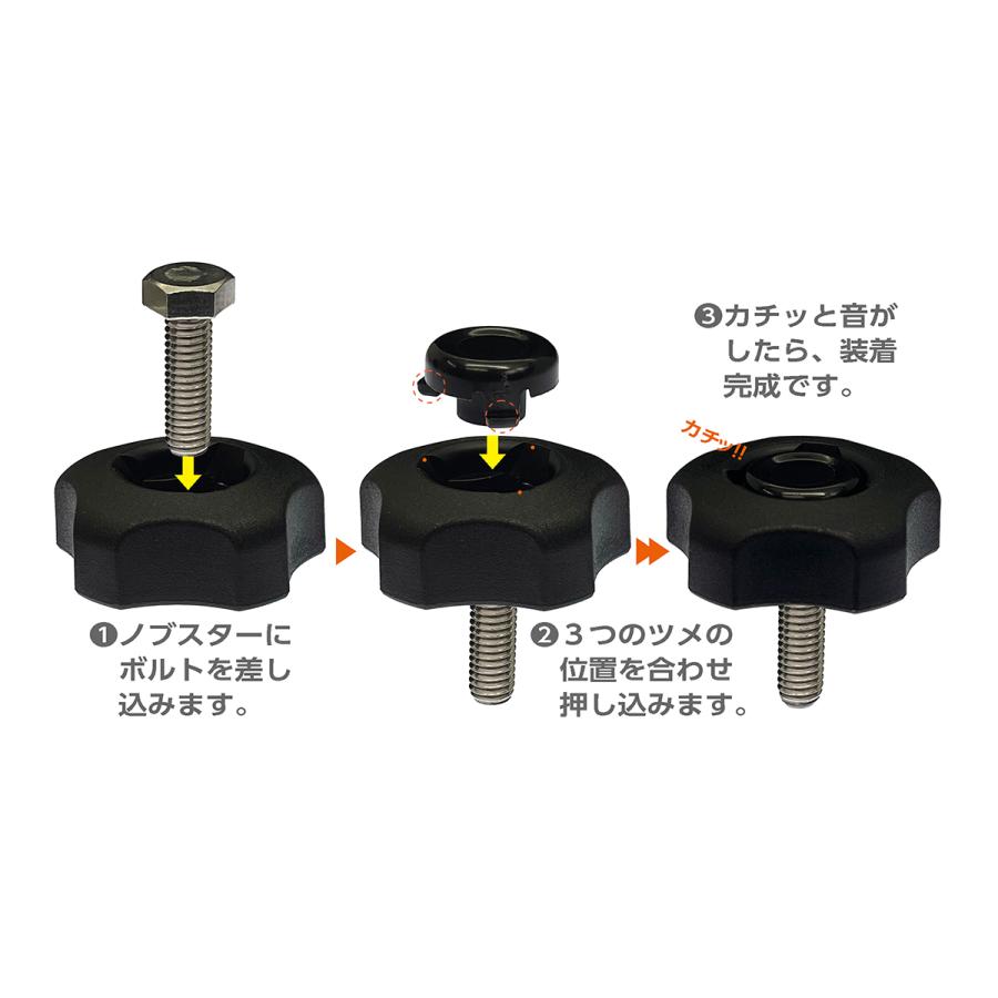 M12 用 手回し ノブスター ボルト [S] セット (ステンレス 六角ボルト