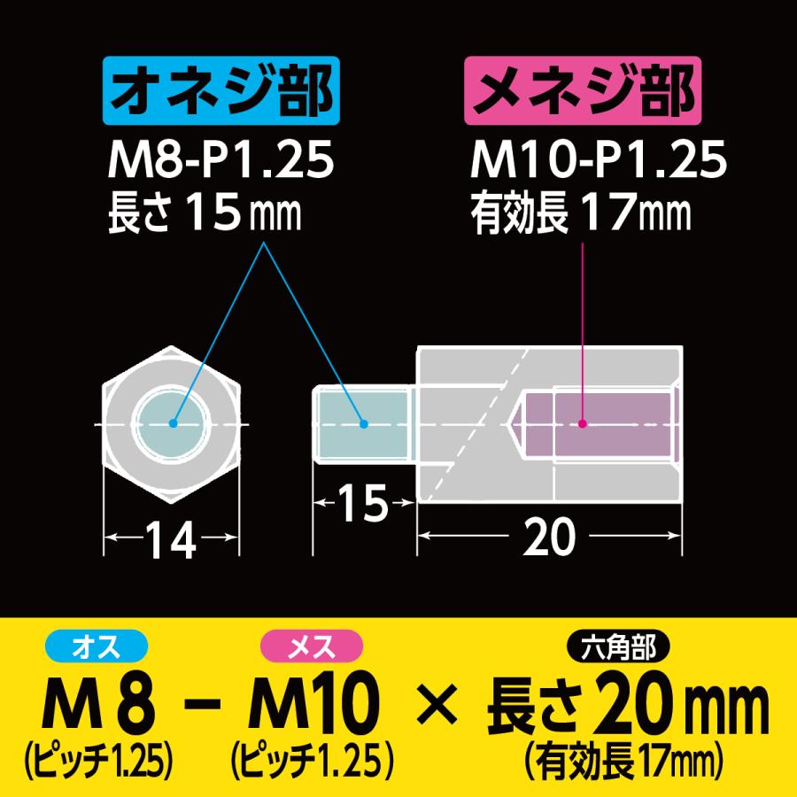 ステンレス ネジ径変換 六角 つなぎ スペーサー 1個入 (オネジ ステンレス ネジ径変換 六角 つなぎ スペーサー 1個入 (オネジ