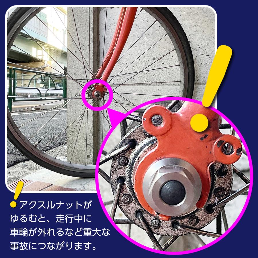 自転車用 ステンレス フランジ付 ゆるみ止め ハブナット BC 3/8 - 26山