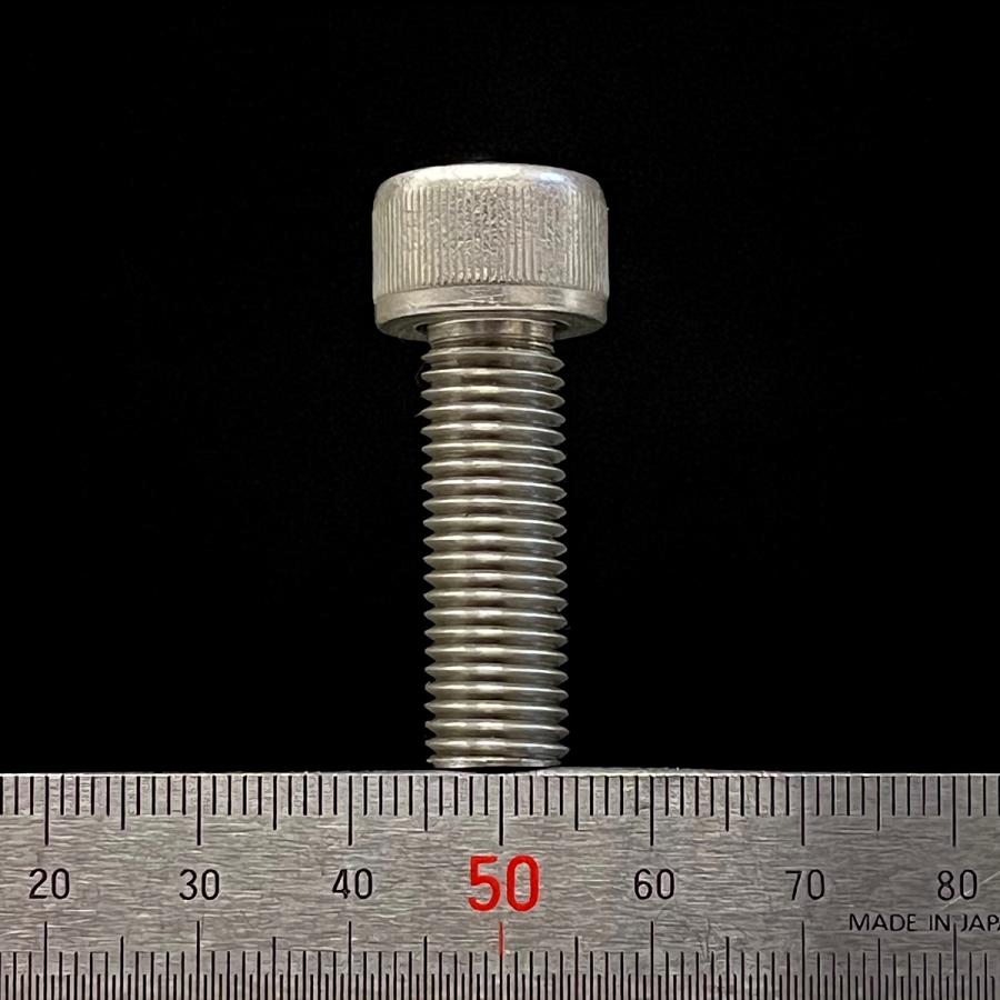 左ネジ 六角穴付 キャップ ボルト ステンレス M10-ピッチ1.25 × 長さ30mm 1個入 オートバイ スクーター バックミラー用 逆 ...
