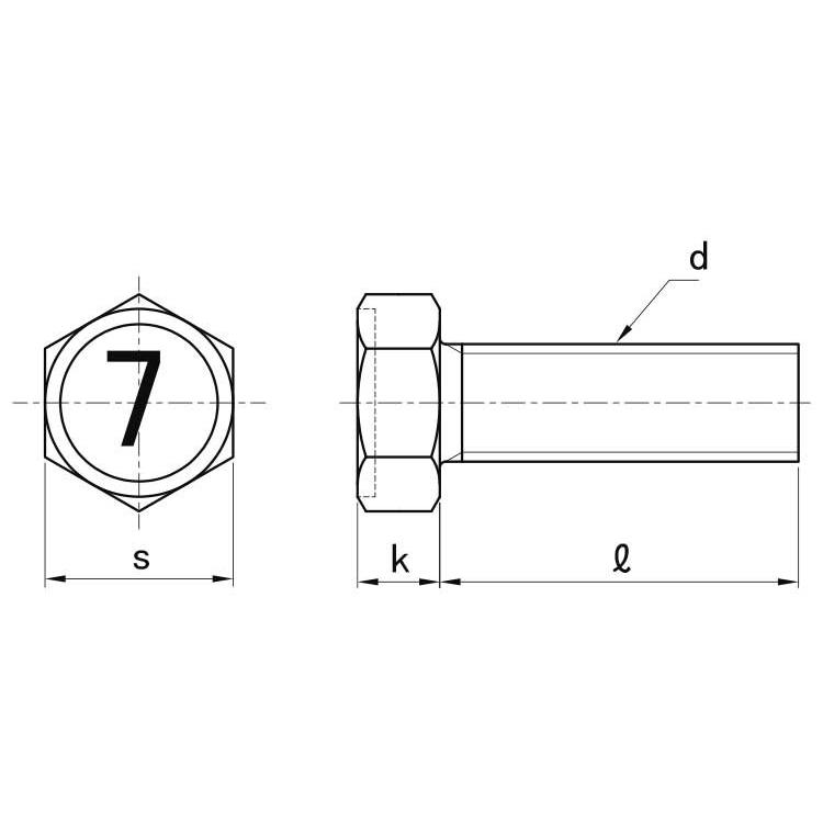 （７）細目小形アプセット小ねじ10X20P1.25　鉄　クロメート