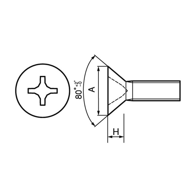 （＋）ＵＮＣ（ＦＬＡＴ#4-40X1　ステンレス　生地