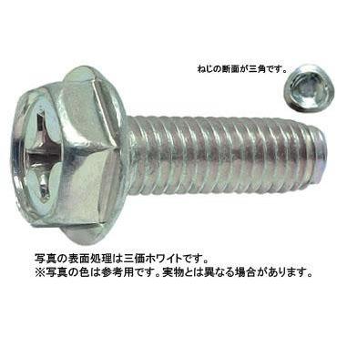 Ｓタイプ（＋）六角フランジ 5 X 12 鉄 三価ホワイト 【700本】