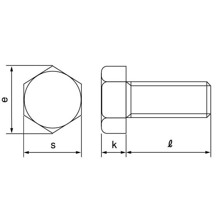六角ボルト(全ねじ(左ねじ 鉄 生地 8 X 16 【パック商品 2本入 六角ボルト(全ねじ(左ねじ 鉄 生地 8 X 16 【パック商品 2本入