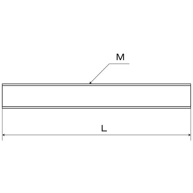 寸切（荒先）　6X100　鉄　三価ホワイト