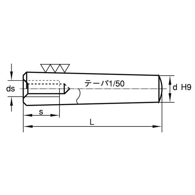 送料込み 内ねじ　テ−パ−ピン（大喜多製　 6 X 20 ステンレス(SUS303) 【100本】