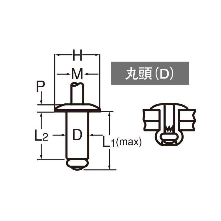 ＳＳＤ＊＊ＳＳＢＳ（丸頭ステンレス-ステンレス）53SSBS